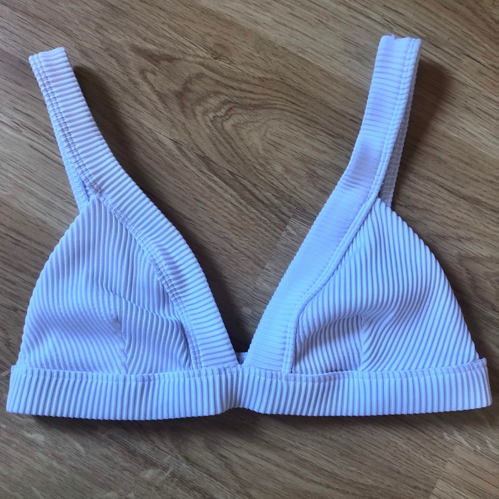 white bikini top